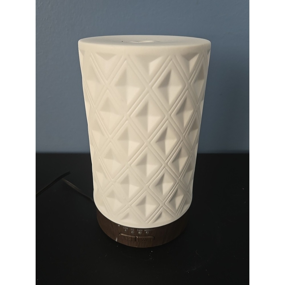 Earnest Living Essential Oils Ultrasonic Aroma Diffuser White Ceramic Gleam